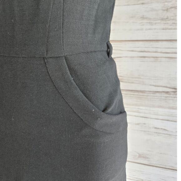 L'agence Black Crew Neck Sheath Midi Dress sz 4 - Picture 3 of 7